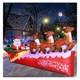 10ft Christmas Inflatable Santa Claus On Sleigh With 3 Reindeer, Blow Up Yard