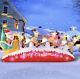 10ft Santa Claus On Sleigh With 3 Reindeers Christmas Inflatable
