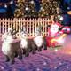 10ft Santa Sleigh & Reindeer Inflatable Yard Decor With Led Lights For Christmas
