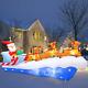 10ft Santa Sleigh With Reindeer Christmas Inflatables Outdoor Garden Yard Decor