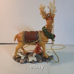 10.75 Santa with Sleigh & Reindeer Tabletop Centerpiece Figures Costco 700645