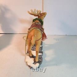 10.75 Santa with Sleigh & Reindeer Tabletop Centerpiece Figures Costco 700645