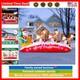 10 Ft Long Christmas Inflatables Santa Sleigh With 3 Reindeer Outdoor Decorat