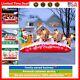 10 Ft Long Christmas Inflatables Santa Sleigh With 3 Reindeer Outdoor Decorat