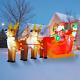10 Ft Santa Claus On Sleigh With 2 Reindeer And Gift Boxes Christmas Inflatable