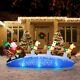 10 Ft Santa Sleigh With Reindeer Christmas Inflatables Outdoor Decorations, C