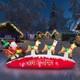 10 Ft Santa Sleigh With Reindeer Christmas Inflatables Outdoor Decorations, C
