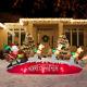 10 Ft Santa Sleigh With Reindeer Christmas Inflatables Outdoor Decorations, Chri