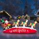 10 Ft Santa Sleigh With Reindeer Christmas Inflatables Outdoor Decorations, Chri