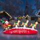 10 Ft Santa Sleigh With Reindeer Christmas Inflatables Outdoor Decorations, Chri