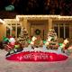 10 Ft Santa Sleigh With Reindeer Christmas Inflatables Outdoor Decorations, Chri