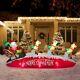 10 Ft Santa Sleigh With Reindeer Christmas Inflatables Outdoor Decorations, Red