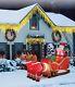 10 Ft Long Inflatable Happy Santa Sleigh With Reindeer 10pcs Led Lights Xmas