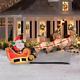 10ft Airblown Inflatable Santa Sleigh Reindeer Outdoor Lighted Christmas Decor