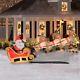 10ft Santa Sleigh & Reindeer Christmas Lighted Airblown Inflatable Outdoor Decor