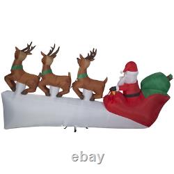 11 Foot Santa Sleigh with Reindeer