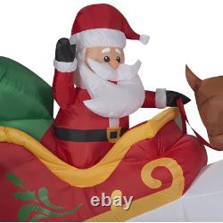 11 Foot Santa Sleigh with Reindeer