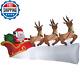 11 Ft Santa Sleigh With Reindeer Christmas Decoration Xmas Decor Party Outdoor
