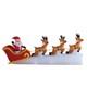 11' Wide Santa Sleigh With 3 Reindeer Motion Light Christmas Inflatable Lawn Decor