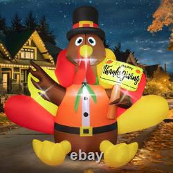 12FT Christmas Inflatable Santa Claus on Sleigh with 3 Reindeer and LED Lights O