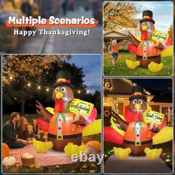 12FT Christmas Inflatable Santa Claus on Sleigh with 3 Reindeer and LED Lights O