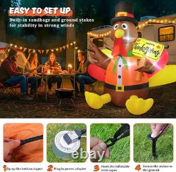 12FT Christmas Inflatable Santa Claus on Sleigh with 3 Reindeer and LED Lights O