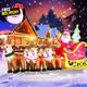 12ft Christmas Inflatables Black Santa Sleigh Black Santa Claus On Sleigh