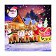 12ft Christmas Inflatables Black Santa Sleigh, Black Santa Claus On Sleigh Wi