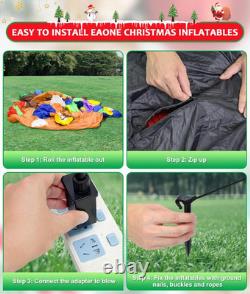 12FT Christmas Inflatables Santa Sleigh Funny 2025 NEW LED Outdoor Decoration