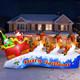 12ft Christmas Inflatables Santa On Sleigh 2025 New Led Outdoor Decoration