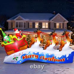 12FT Christmas Inflatables Santa on Sleigh 2025 NEW LED Outdoor Decoration 12FT Christmas Inflatables Santa on Sleigh 2025 NEW LED Outdoor Decoration