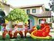 12ft Inflatable Led Santa Claus Reindeers With Sleigh Christmas Yard Decor Xmas