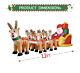 12 Ft New Inflatable Christmas Santa Claus On Sleigh With Five Reindeer, Giant