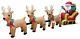 12 Foot Christmas Inflatable Santa Claus Reindeer Sleigh Outdoor Yard Decoration