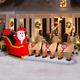 12 Ft Giant Santa Sleigh And Reindeer Inflatable Outdoor Christmas Decorations