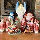 12 Vintage 1960-70s Empire Blow Molds Santa Candle Snowman Angel Sleigh Reindeer