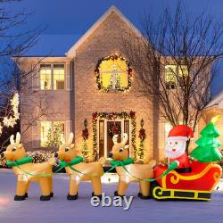 13FT Christmas Inflatables Santa's Sleigh 2025 NEW LED Outdoor Decoration