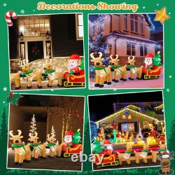 13FT Christmas Inflatables Santa's Sleigh 2025 NEW LED Outdoor Decoration
