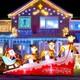 13.5 Ft Christmas Inflatable Santa Claus On Sleigh With3 Reindeers Xmas Yard Décor