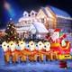 13.6 Ft Christmas Inflatable Outdoor Santa Claus On Sleigh With Six Reindeer, Bu