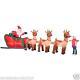 16ft Santa Sleigh & Reindeer Christmas Lighted Airblown Inflatable Yard Decor