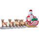 16.5' Rudolph Bumble Santa & Sleigh W Reindeer Airblown Lighted Yard Inflatable