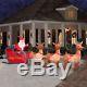 16' HUGE Inflatable Lighted Santa in Sleigh with Reindeer Outdoor Yard Holiday