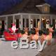 16' L Santa w Sleigh & Reindeer Christmas Outdoor Yard Inflatable Lighted Decor