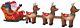 16 Ft. Inflatable Airblown Santa In Sleigh With Reindeer Christmas Holiday Decor