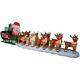 17 Ft. Huge! Lighted Christmas Inflatable Santa In Sleigh With8 Reindeer &rudolph