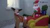 180 Cm Large Pre Lit Santa Reindeer Sleigh Inflatable With Led Lights And Fan B012wb5dpg
