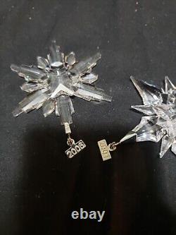 18 Pc Swarovski Crystal Lot Santa Sleigh Reindeer Ornaments Red Stocking Orchid