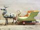 1930's Vintage Christmas Reindeer Candy Container With Sleigh