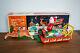 1950's Battery Operated Santa Claus On Reindeer Sleigh Tin Litho Toy